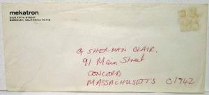 1971 Marcos 3L Sales Brochure Spec Sheet with Letter Envelope & Business Card