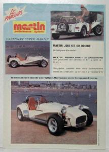 1990 Martin Cabriolet Super Spec Sheet - French Text