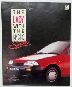 1990 1991 1992 1993 Maruti 1000 Lady with Mystic Smile Sales Brochure - Indian