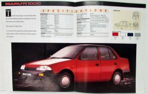 1990 1991 1992 1993 Maruti 1000 Lady with Mystic Smile Sales Brochure - Indian