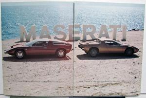 1973 Maserati Bora and Merak The Wind & The Star Sales Brochure