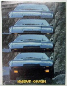 1975 Maserati Khamsin Sales Brochure