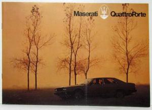 1979 Maserati QuattroPorte Sales Brochure with B&W Photo