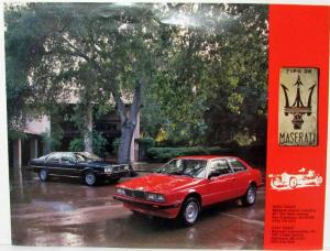 1984 Maserati BiTurbo Sales Folder