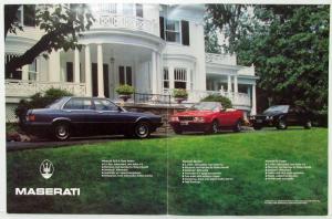 1987 Maserati Sales Brochure 425i Spyder Si