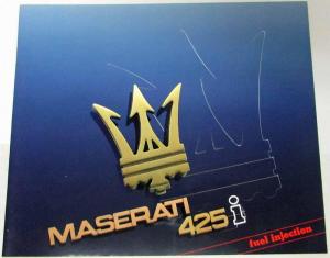 1988 Maserati 425i Fuel Injection Sales Brochure