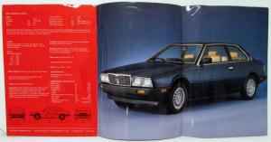 1984-1988 Maserati Biturbo Sales Brochure with Business Card - Red Cover