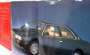 1984-1988 Maserati Biturbo Sales Brochure with Business Card - Red Cover