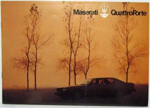 1979 Maserati QuattroPorte Sales Brochure - French Text