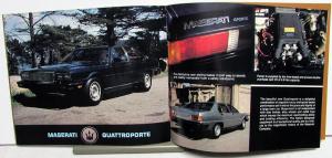 1982 Maserati Quattroporte & Merak SS Yesterday & Today Sales Brochure