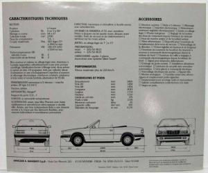 1989-1990 Maserati Spyder Sales Folder - French Text