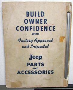 1953-62 Jeep Dealer Parts List Book Universal & Dispatcher CJ-3B CJ-5 CJ-6 DJ-3A