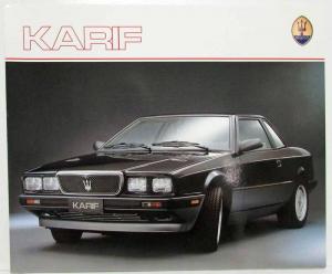 1988-1992 Maserati Karif Sales Folder - French Text