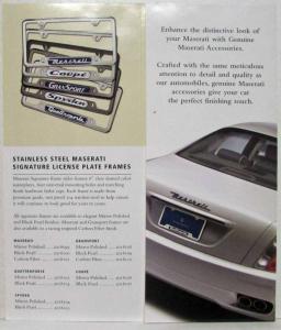 2007 Maserati Accessories Sales Brochure Mailer