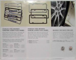 2007 Maserati Accessories Sales Brochure Mailer