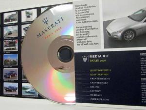 2008 Maserati Paris Media Kit CD Excellence Through Passion - English-Italian