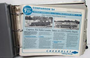 1983-84 Chevrolet Dealer Album Data Book Value Guide Camaro Corvette Monte Carlo