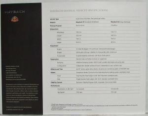2004 Maybach Sales Brochure 57 & 62