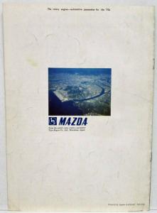 1972 Mazda Rotary Engine Sales Brochure Filmstrip Cover