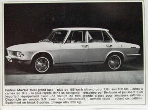 1968-1973 Mazda Sales Folder 1800 R100 1200 1500 - French Text