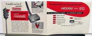 1952 Packard The Car That Drives Itself Sale Leaflet With Easamatic Power Brakes