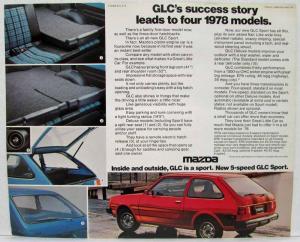 1978 Mazda GLC One Great Car Leads to Another Sales Sheet - Golf Course Cover