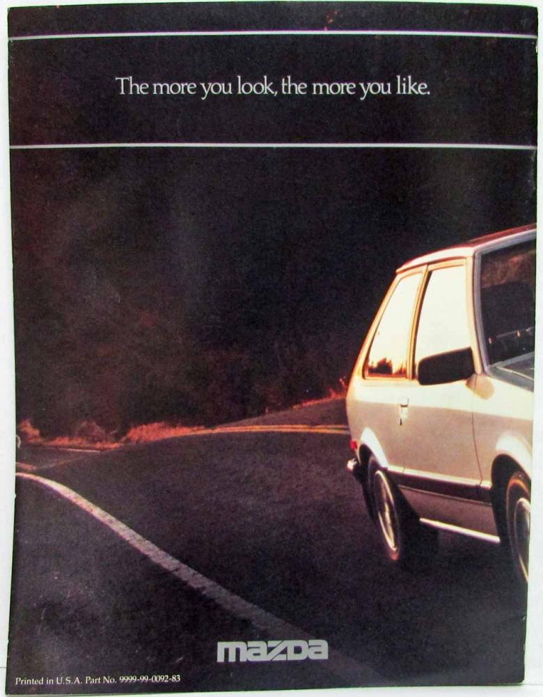 1983 Mazda GLC Wagon Dealer Sales Brochure Fact Sheet 
