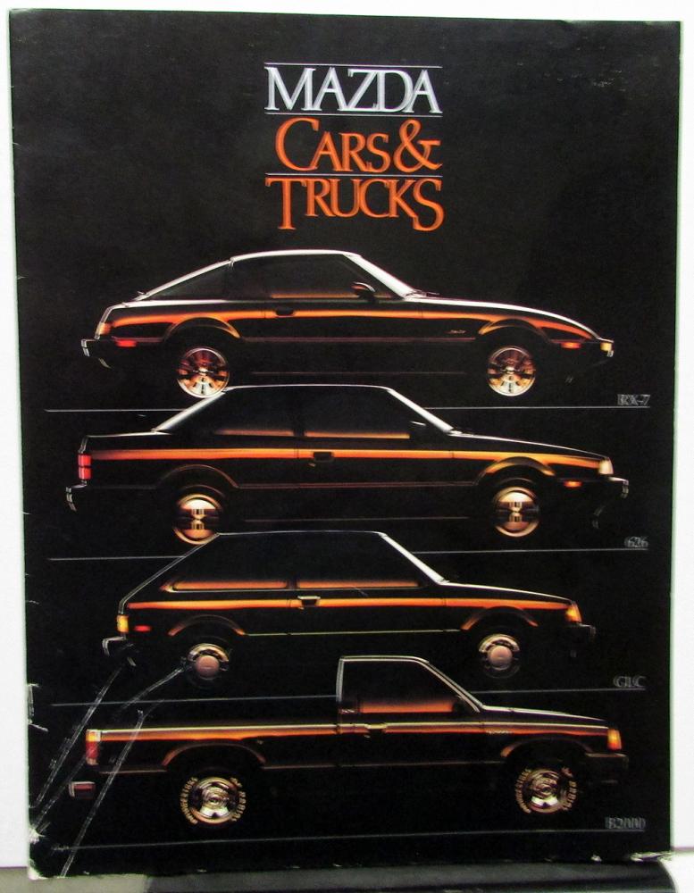 1985 Mazda Cars & Trucks Sales Brochure RX-7 626 GLC B2000
