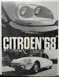 1968 Citroen DS-21 Import Aerodynamic Car Sales Brochure Original Rare