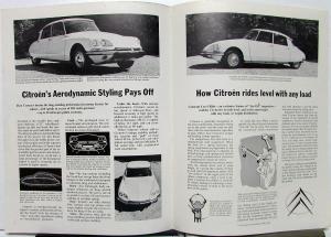 1968 Citroen DS-21 Import Aerodynamic Car Sales Brochure Original Rare