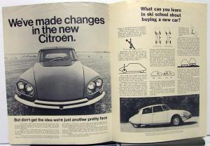 1968 Citroen ID-19 Import Economy Car Sales Brochure & Spcs Original Rare