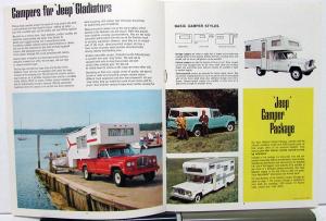 1966 Jeep Gladiator Dealer Sales Brochure 4 Wheel Drive Camper Trucks Original