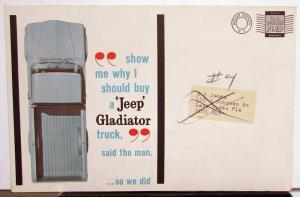 1963 Jeep Gladiator Truck Dealer Sales Brochure Mailer Information Features