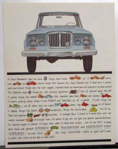 1963 Jeep Gladiator Truck Dealer Sales Brochure Mailer Information Features