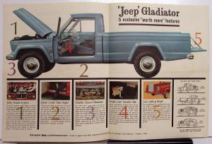 1963 Jeep Gladiator Truck Dealer Sales Brochure Mailer Information Features