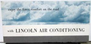 1955 Lincoln & Capri Air Conditioning Options Features & Benefits Sales Brochure