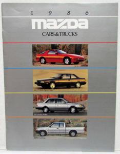 1986 Mazda Cars and Trucks Sales Brochure RX-7 626 323 B2000