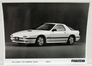 1986 Mazda RX-7 Lot of 3 Press Photos