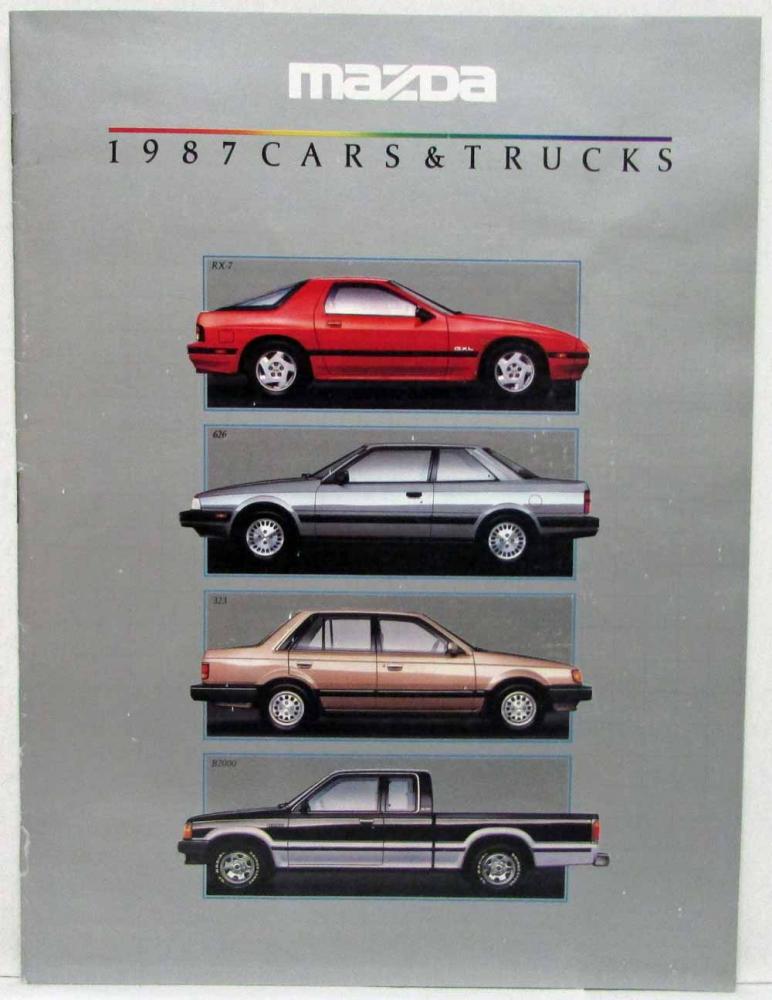1987 Mazda Cars and Trucks Sales Brochure RX-7 626 323 B2000