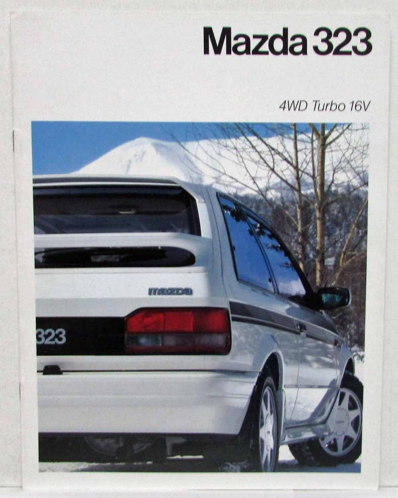 1988 Mazda 323 4WD Turbo 16V Sales Brochure - German Text for Swiss Market