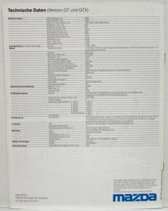 1988 Mazda 323 4WD Turbo 16V Sales Brochure - German Text for Swiss Market