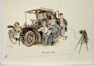 1904 Mercedes Greetings from Stuttgart Postcard