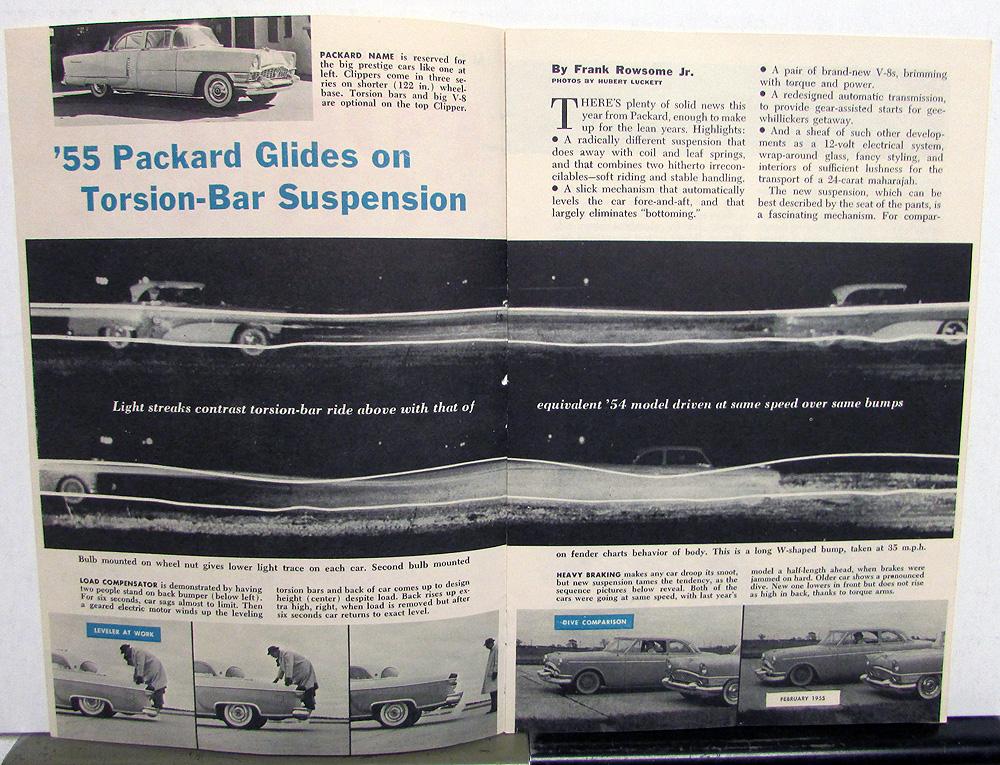 1955 Packard Popular Science Monthly Reprint Article On Torsion Bar