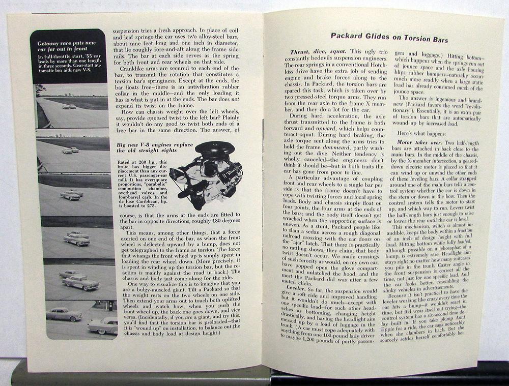 1955 Packard Popular Science Monthly Reprint Article On Torsion Bar