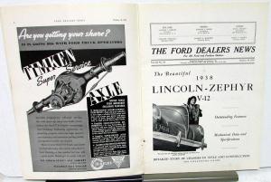 1937 1938 Ford Dealers News Mag Products Services Info Ads Car Truck Articles