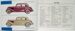 1951 Mercedes Benz Personenwagen Sales Folder