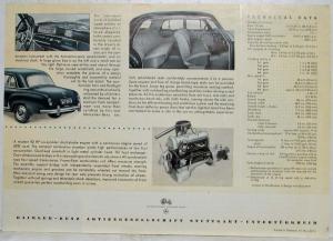 1954 Mercedes-Benz Type 220 Spec Sheet