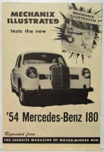 1954 Mercedes-Benz 180 Mechanix Illustrated Article Reprint Folder
