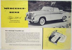 1955 Mercedes-Benz Type 220S Coupe and Convertible Spec Sheet