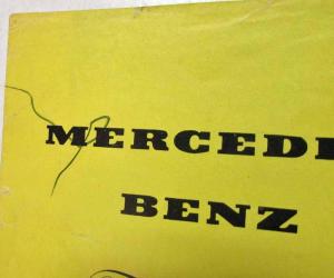1955 Mercedes-Benz Type 220S Coupe and Convertible Spec Sheet